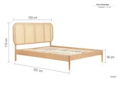 Birlea Birlea Elina Rattan Oak Wooden Bed Frame