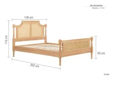 Birlea Birlea Geneva Rattan Oak Wooden Bed Frame