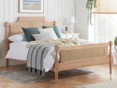Birlea Birlea Geneva Rattan Oak Wooden Bed Frame
