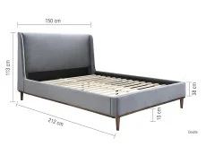 Birlea Birlea Lincoln Grey Velvet Bed Frame