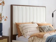 Birlea Fortrose 5ft King Size White Boucle Fabric Bed Frame