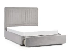 Julian Bowen Julian Bowen Savannah Grey Velvet 1 Drawer Fabric Bed Frame