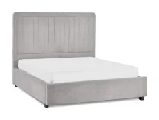 Julian Bowen Julian Bowen Savannah Grey Velvet 1 Drawer Fabric Bed Frame