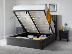 Julian Bowen Julian Bowen Langham Grey Velvet Ottoman Bed Frame