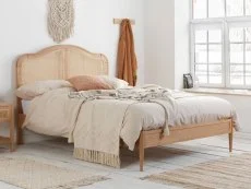 Birlea Birlea Leonie Rattan Oak Wooden Bed Frame