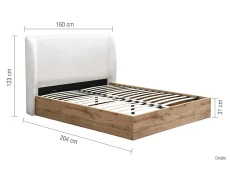 Birlea Birlea Halfden White Fabric Ottoman Bed Frame