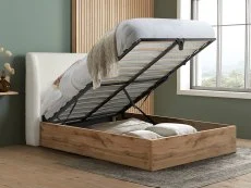 Birlea Birlea Halfden White Fabric Ottoman Bed Frame
