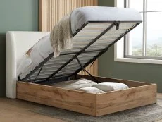 Birlea Birlea Halfden White Fabric Ottoman Bed Frame