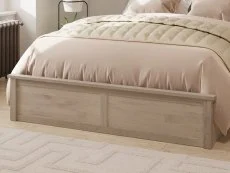 GFW GFW Madrid Limed Oak Wooden Ottoman Bed Frame