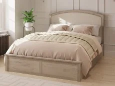 GFW GFW Madrid Limed Oak Wooden Ottoman Bed Frame