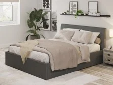 GFW GFW Ascot Grey Fabric Ottoman Bed Frame