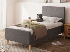 GFW GFW Ashbourne Dark Grey Fabric Ottoman Bed Frame