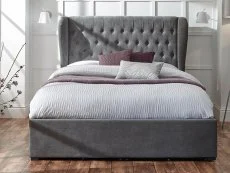 GFW GFW Dakota Pewter Fabric Ottoman Bed Frame