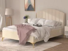 GFW GFW Pettine Natural Fabric Ottoman Bed Frame
