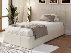 GFW GFW Ecuador Natural Hopsack Fabric End Lift Ottoman Bed Frame