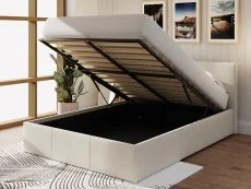 GFW GFW Ecuador Natural Hopsack Fabric End Lift Ottoman Bed Frame