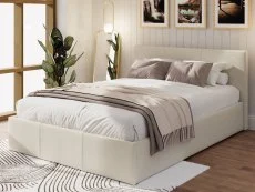 GFW GFW Ecuador Natural Hopsack Fabric End Lift Ottoman Bed Frame