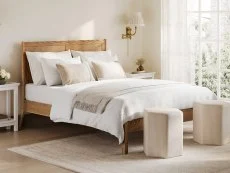 LPD LPD Palms Smoked Oak Wooden Bed Frame