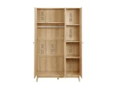 Birlea Birlea Herringford Light Oak 3 Door Mirrored Wardrobe