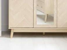 Birlea Birlea Herringford Light Oak 3 Door Mirrored Wardrobe