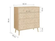 Birlea Birlea Herringford Light Oak 4 Drawer Chest of Drawers