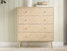 Birlea Birlea Herringford Light Oak 4 Drawer Chest of Drawers