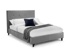 Julian Bowen Julian Bowen Shoreditch Grey Velvet Bed Frame