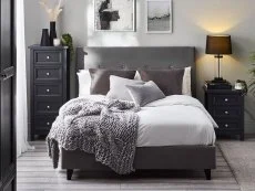 Julian Bowen Julian Bowen Shoreditch Grey Velvet Bed Frame