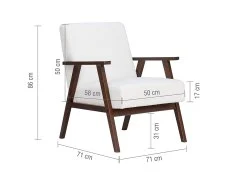 Birlea Birlea Ellwood White Boucle and Walnut Accent Chair