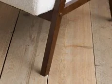 Birlea Birlea Ellwood White Boucle and Walnut Accent Chair