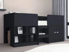 Seconique Seconique Orlando Dark Grey Wooden Low Sleeper Bed Frame