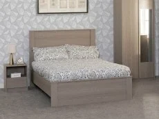 Seconique Seconique Paris Smoked Ash Wooden Bed Frame