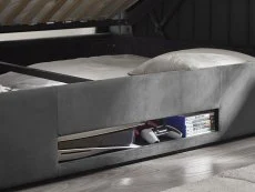Julian Bowen Julian Bowen Clara Dark Grey Fabric Ottoman TV Bed Frame