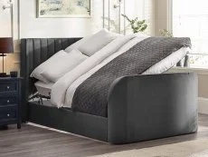Julian Bowen Julian Bowen Clara Dark Grey Fabric Ottoman TV Bed Frame