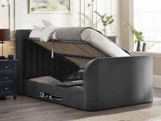 Julian Bowen Julian Bowen Clara Dark Grey Fabric Ottoman TV Bed Frame