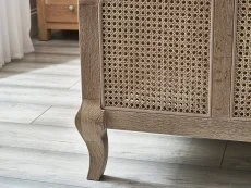 Julian Bowen Julian Bowen Fleur Rattan and Light Oak Wooden Bed Frame