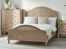 Julian Bowen Julian Bowen Fleur Rattan and Light Oak Wooden Bed Frame