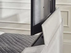 Julian Bowen Julian Bowen Clara Light Grey Fabric Ottoman TV Bed Frame