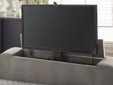 Julian Bowen Julian Bowen Clara Light Grey Fabric Ottoman TV Bed Frame