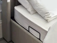 Julian Bowen Julian Bowen Clara Light Grey Fabric Ottoman TV Bed Frame