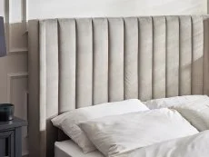 Julian Bowen Julian Bowen Clara Light Grey Fabric Ottoman TV Bed Frame