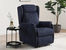 Kyoto Kyoto Fletcher Dual Motor Navy Blue Riser Recliner Chair