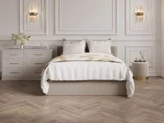 LPD LPD Berlin Beige Velvet Ottoman Bed Frame
