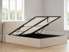 LPD LPD Berlin Beige Velvet Ottoman Bed Frame