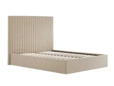 LPD LPD Berlin Tall Beige Velvet Ottoman Bed Frame