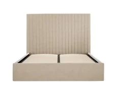 LPD LPD Berlin Tall Beige Velvet Ottoman Bed Frame