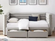 Limelight Limelight Vega Grey Fabric Day Bed Frame