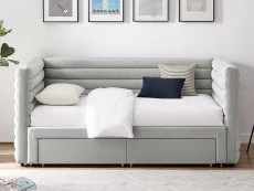 Limelight  Limelight Bellatrix 3ft Single Grey Fabric Day Bed Frame
