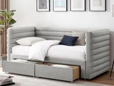 Limelight Bellatrix 3ft Single Grey Fabric Day Bed Frame