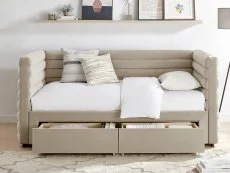 Limelight  Limelight Bellatrix 3ft Single Taupe Fabric Day Bed Frame